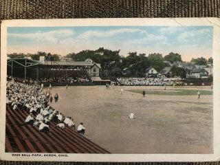 Baseball Park,  Akron,  Oh Postcard