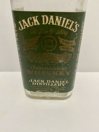 Vintage 1974 Jack Daniels Green Label Bottle 4/5 Quart Last Chance 3