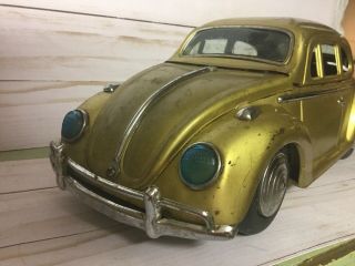Vintage Large Volkswagon Beetle Music Box Jewelry Vw Bug