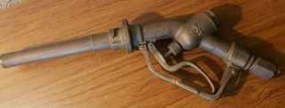 Vintage Brass/copper Visible Gas Pump Handle Marked U - 17 Heavy Displays Well