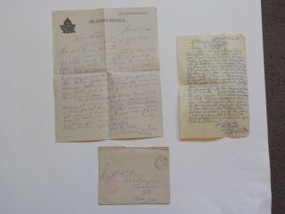 Wwi Letter 1918 Front Line Instantly Kia Canadian Soldier Killed In Action Ww1
