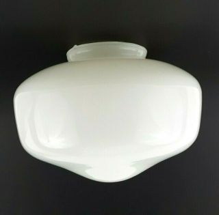 White Milk Glass School House Ceiling Fan Light Shade Globe 8.  5x6.  5 " Replacement