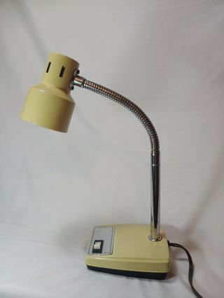 Vintage 1960s Metal Gooseneck Desk Lamp 16.  5 " Mid Century Modern