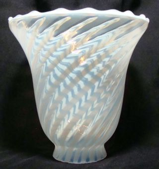 Vintage Art Glass Lamp Shade Opalescent Swirl