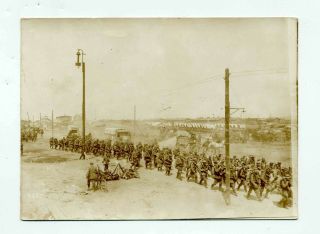 Wwi German Photo Of Troops In Advance To Tarnopol