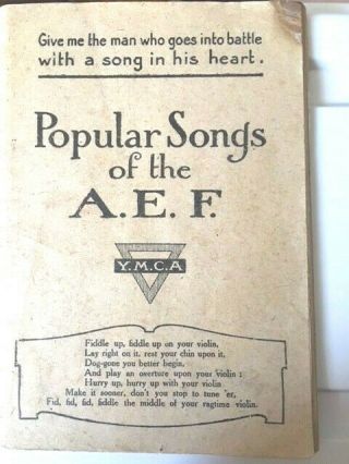 Ww1 - - " Popular Songs Of The Aef " 102 Years Old,