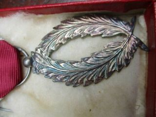belgium belgian medal : order of the crown silver palm grade 2