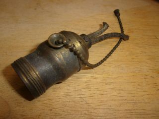 Vintage H&h Pull Chain Fat Boy Socket W/ Threaded Shade Fitter