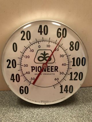 Vintage Pioneer Seeds Advertising Thermometer 12’’ Usa
