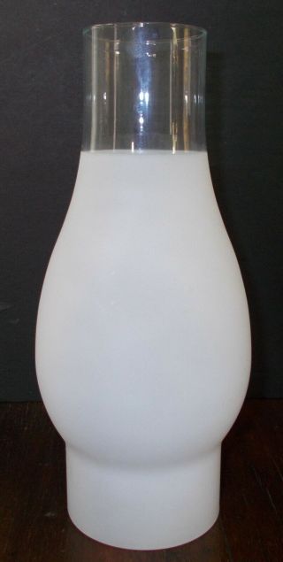 2 7/8 " X 8 1/2 " Frosted Glass Oil Lamp Chimney Globe