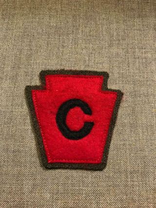 Wwi Us Army 28th Division Artillery Patch Wool Aef