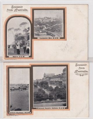 Vintage Postcard 8 X Souvenir Of Australia Series Nsw Early 1900s