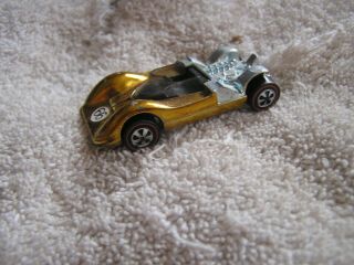 1968 Hot Wheels Chaparral 2 G Yellow With Red Line Tires