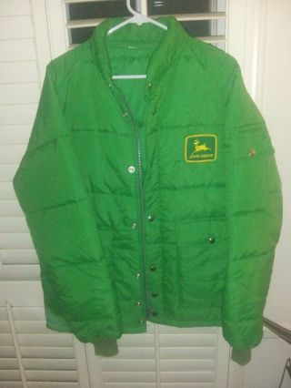 Vintage - John Deere - Puffer Jacket Rancher Green Mens Large Usa