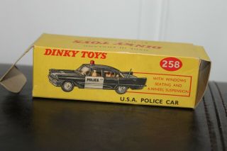 Dinky Toys 258 Usa Police Car Box