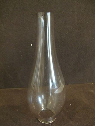 Vtg Glass Oil Hurricane Lamp Chimney Globe 7 3/4 " H 1 1/2 " Fitter