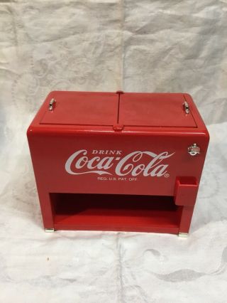 Vintage Metal Coca Cola Stamp Dispenser Cooler.