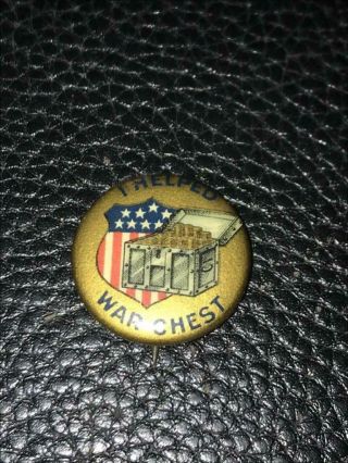 Vintage Pin - Liberty Loan I Helped War Chest - World War I Home Front (1917)