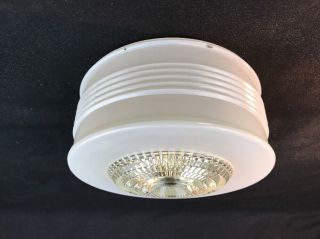 A - Vintage Glass Ceiling Flush Mount Light Shade Globe 6 " Fitter White & Clear