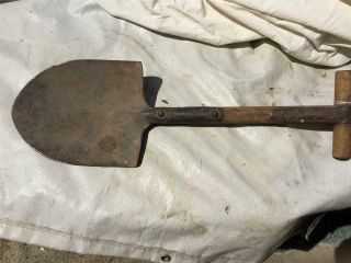 Military Trench Shovel Embossed Us T Handle Wwi Era