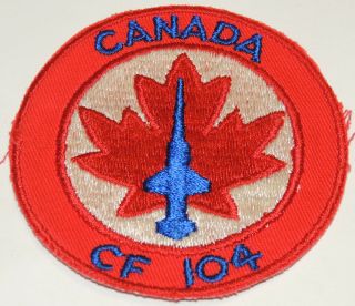 Rcaf Royal Canadian Air Force Cf - 104 Starfighter Squadron Patch 1960 