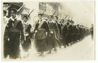 China Shanghai Photo Soldiers With Guns In A Street 1930s