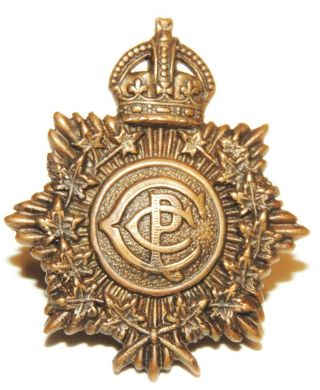 Ww1 World War One Cef Canadian Postal Corps Collar Badge Design