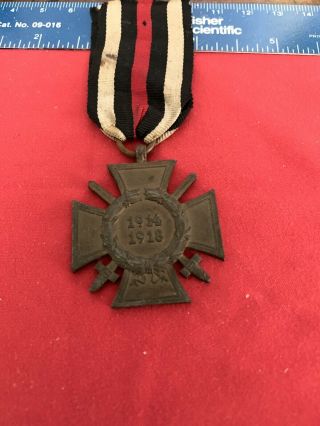Wwi Ww1 German Hindenburg Cross,  Medal,  1914 1918,  Honor,  Decoration,  Pforzheim,  H17