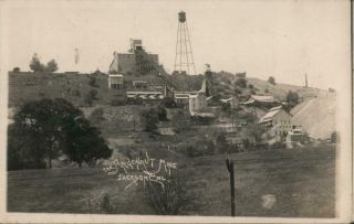1926 Rppc Jackson,  Ca The Argonaut Mine Amador County California Postcard Vintage