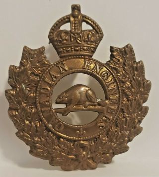 Wwi Canadian Army Cef Royal Canadian Engineers Cap Badge Kc Capbadge Bronze