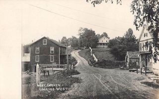 West Goshen,  Ct,  Main St Looking West,  Store & Post Office On Right Rppc 1910 - 20