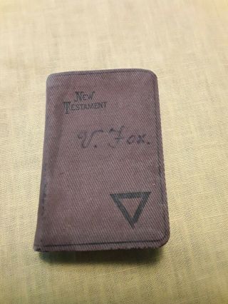 Military Pocket Bible Wwi Service France