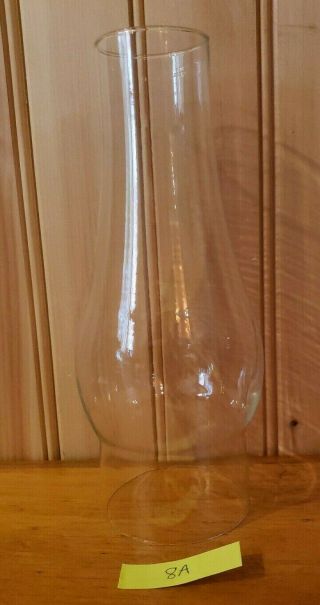 Vintage Oil/kerosene Glass Lamp Chimney 2 3/4 " Fitter Clear Glass 8a