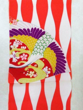 008bcf 1927 Silk Fabric Vintage Japanese Kimono Hand Painted