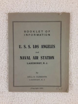 Uss Los Angeles Naval Air Station Lakehurst Nj Vintage Scarce Zeppelins Blimps
