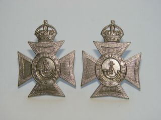 Canada Pre Ww2 Collar Badges The Brockville Rifles 1920 - 39