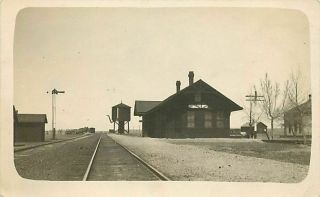 Colorado - Aroya Railroad Depot; C.  1912 Real Photo Postcard