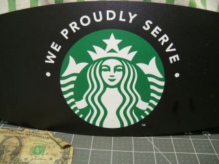 Starbucks Retail Store Advertisement Magnetic Sign We Proudly Serve Mermaid