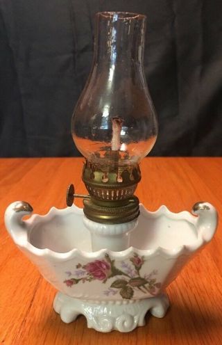 Vintage 7 " Porcelain Oil Lantern/made In Japan