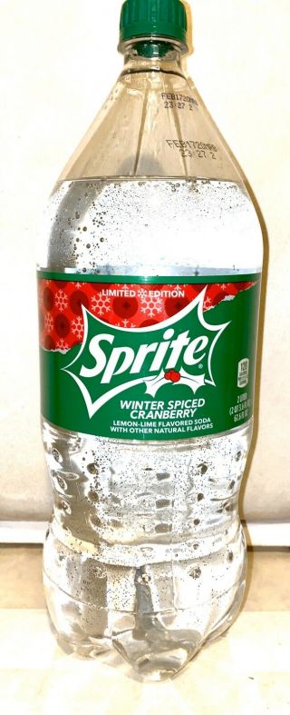 (4) Winter Spiced Cranberry Sprite Limited Edition 2 Liter