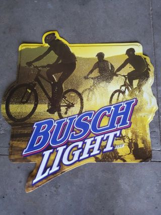 Busch Light Metal Sign 2003 Mountain Bikes Beer Sign