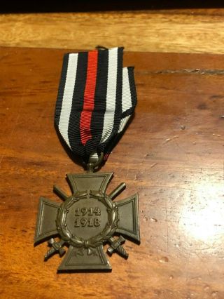 Vintage Ww I German War Cross Medal