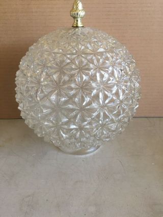 Vintage Art Deco Diamond Pattern Glass Ceiling Lamp Shade Globe