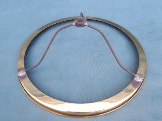 Vintage 10 " Brass Oil Lamp Burner Shade Holder Ring With Tripod Spider (lp510)