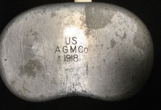 Antique Wwi Us Army Canteen Cup Marked Agm Co.  1918 Aluminum Goods Mfg