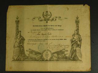 Imperial German Document For 1870 - 71 Franco Prussian War - - - - - - M451