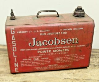 Vintage Jacobsen Power Mowers Gas Can Lawn Mower Oil