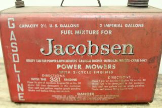 Vintage Jacobsen Power Mowers Gas Can Lawn Mower Oil 2