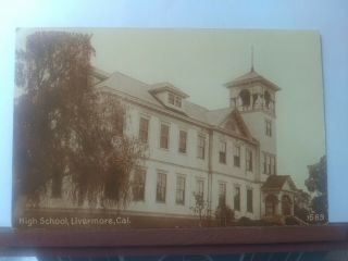 Vintage Postcard.  High School Livermore California