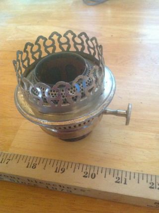 Vintage Oil Lamp Brass Burner Part Collectible Lighting Primitive Decor